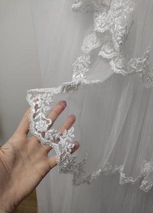 Платье свадебное +фата + перчатки.