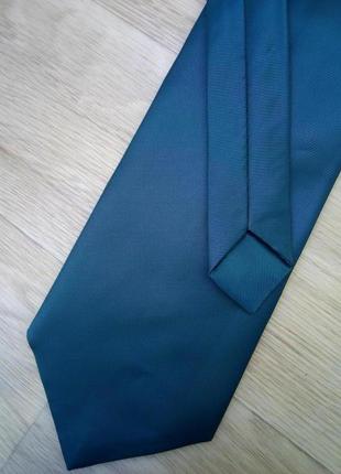Чоловічу краватку красивого зеленого кольору морської хвилі3 фото