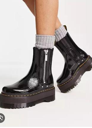 Dr.martens chelsea platform boots black на платформе6 фото