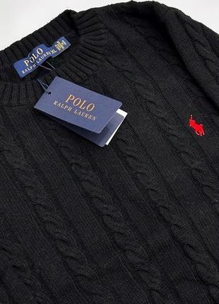 Polo ralph lauren вовняний светр  чоловічий чорний / синій2 фото