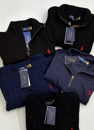 Polo ralph lauren бавовняний светер чоловічий синій / чорний4 фото