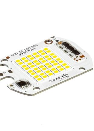 Світлодіодна матриця для прожектора з ic драйвером 50 вт, 6000к, 220 в