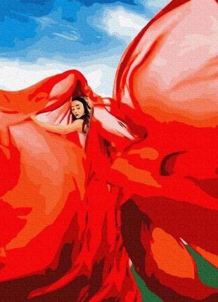 Картина за номерами "жінка у червоному" ★★★