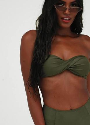 Плавки хаки высокая талия