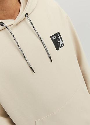 Худі бежеве оверсайз від jack&jones 4