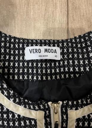 Пиджак твидовый в клетку vero moda5 фото