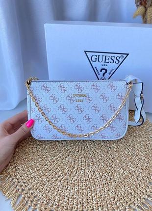 Сумка в стилі guess / guess white