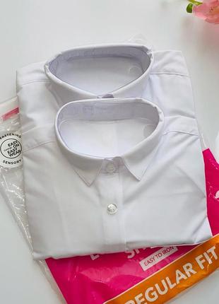 Рубашка белого цвета для мальчишки/размер: 7/8 лет/бренд: george1 фото