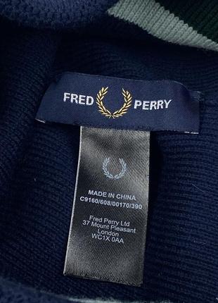 Шерстяная шапка fred perry оригинал темно синяя tnf acg6 фото