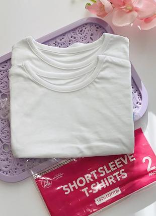Футболка білого кольору на короткий рукав 100% фотон//  розмір: 6-7 років // бренд: george