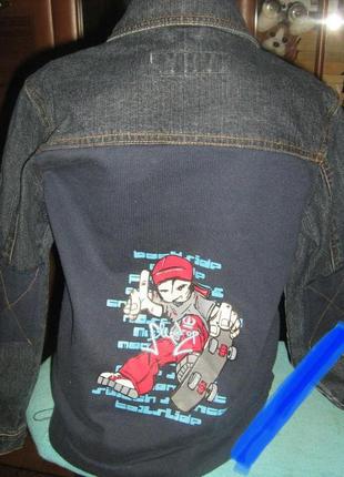 Дитяча джинсова курточка на ріст 134