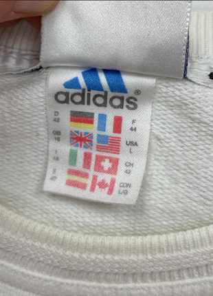 Adidas vintage винтажный свитшот белый с логотипом9 фото