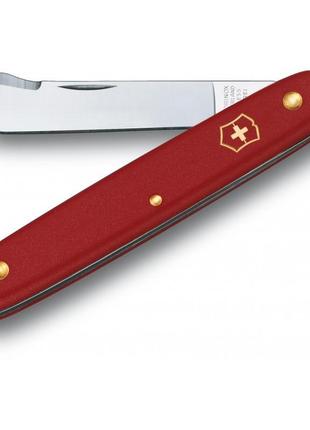 Ніж для саду victorinox budding combi, 100мм/2функ/червоний мат (vx39020.b1)