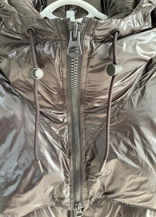 Женское стеганое пуховое пальто h&amp;m premium sellection8 фото