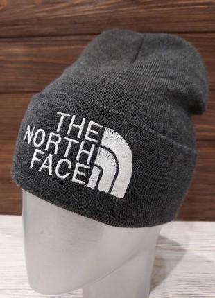 Шапка жіноча однотонна набір, чоловіча шапка на хлопчика комплект, шапка лопата стилю the north face зе норт фейс
