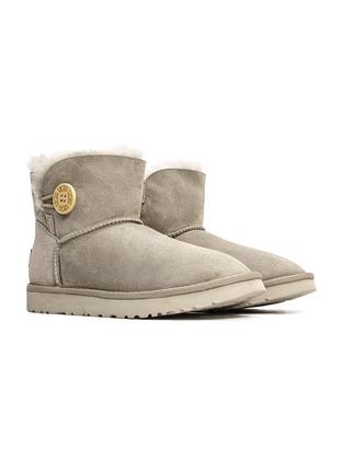 Сапоги теплые ugg bailey 49 light grey mini (мех)2 фото