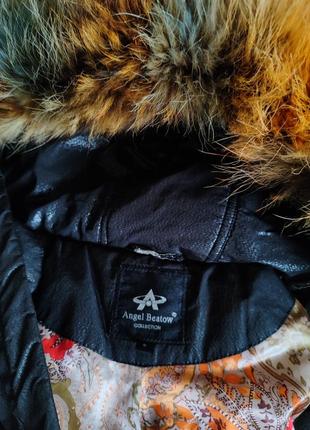 Пуховик з натуральним хутром angel beatow