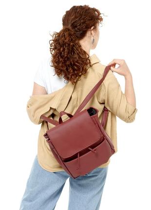 Жіночий рюкзак loft - бордо2 фото