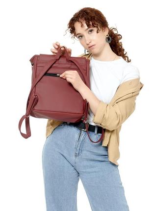 Жіночий рюкзак loft - бордо3 фото
