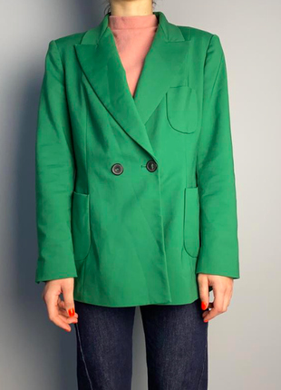 Zara зеленый оверсайз пиджак