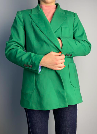 Zara зеленый оверсайз пиджак3 фото