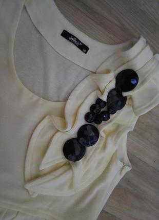 Интересное, шикарное молочное  платье - боченок3 фото