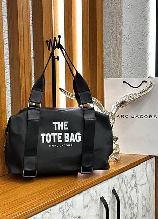 Сумка нейлоновая черная женская мужская в стиле marc jacobs the tote bag марк джейкобс клатч