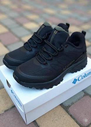 Зимові кросівки columbia gore-tex термо єврозима, кросівки коламбія чоловічі чорні гортекс