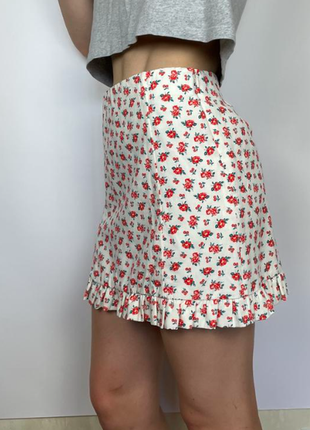 Zara новая юбка летняя вискоза в цветочки