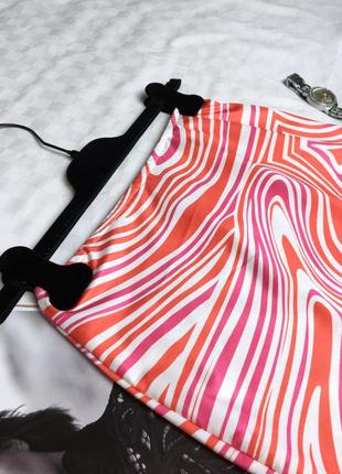 Женская юбка мини shein принт белая яркая2 фото