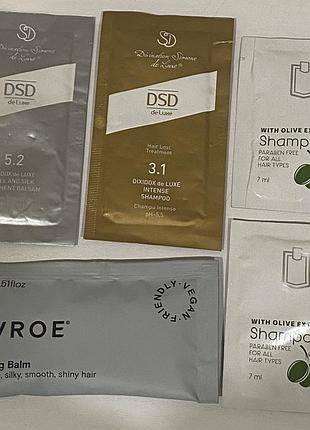 Лот шампуні та кондиціонери 5 шт. dsd de luxe davroe