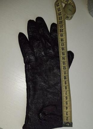 Шкіряні рукавички бузкові h&m9 фото