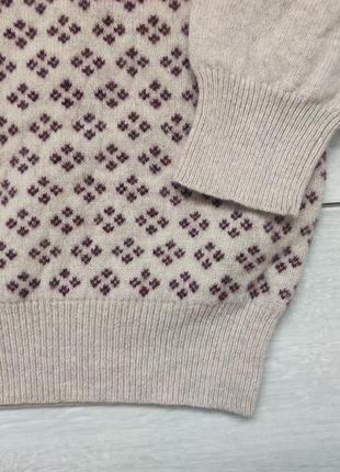 Бежевый мужской джемпер свитер из мягкой 100% шерсти оригинал l-xl5 фото