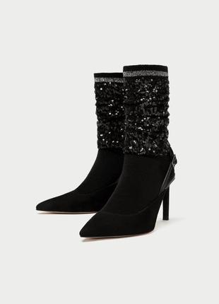 Туфельки zara натуральный замш