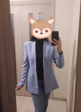Голубой пиджак zara