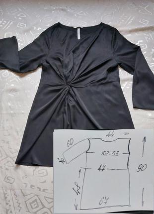 Красивое черное сатиновое платье,платье2 фото