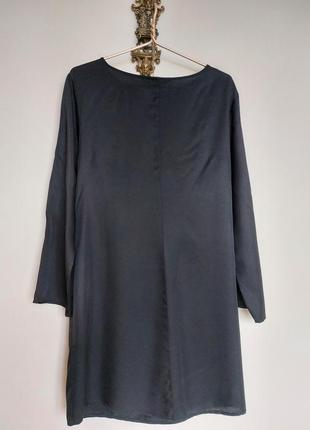 Гарна чорна сатинова сукня ,плаття7 фото