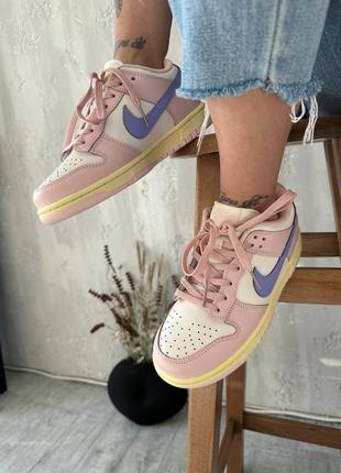 Nike dunk low «pink oxford»2 фото