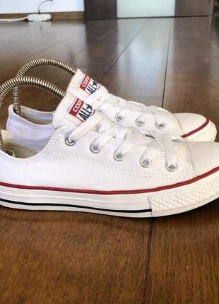 Кеды белые converse (оригинал) р. 34 + респиратор в подарок