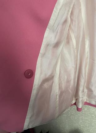 Zara яркий розовый пиджак золотые пуговицы3 фото