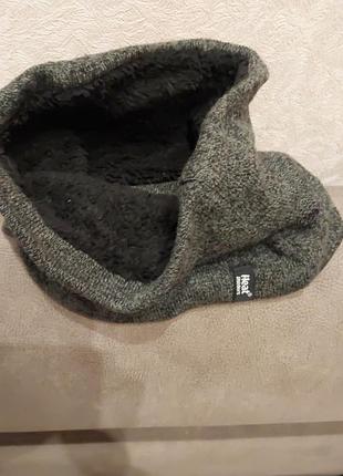 Теплый хомут с мехом