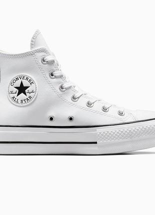 Шкіряні кеди converse chuck taylor all star lift2 фото