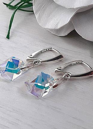 Серьги с кристаллами swarovski