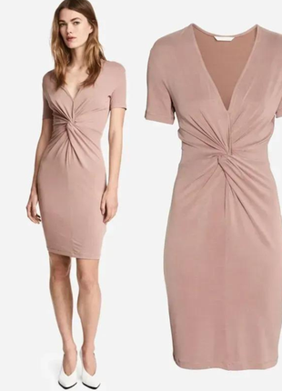 ❤️ базовое платье кэмел от h&m