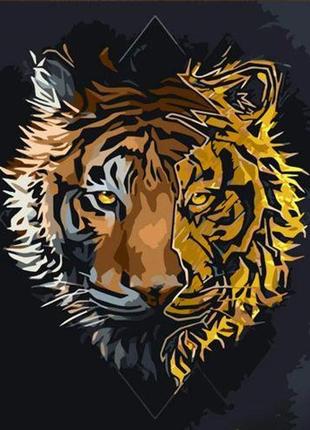 Картина за номерами "тигр" 30х40 см1 фото