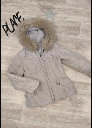 Куртка жіноча зима з хутряним коміром7 фото