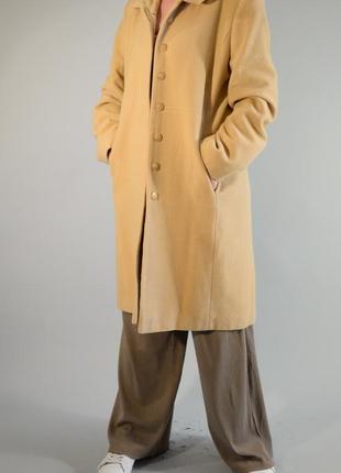 Женское бежевое пальто длинное dorothy perkins, пальто удлиненное, пальто оверсайз4 фото