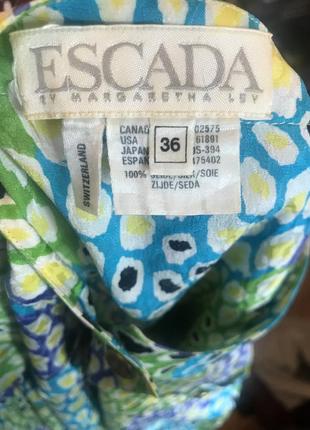 Винтажная шёлковая блуза escada3 фото