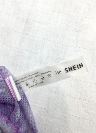 Накидка туника для девочки фиолетовая белая платье shein5 фото