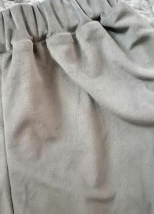 Плюшевые велюровые шортики шорты юбка цвет серый и черный универсальный3 фото